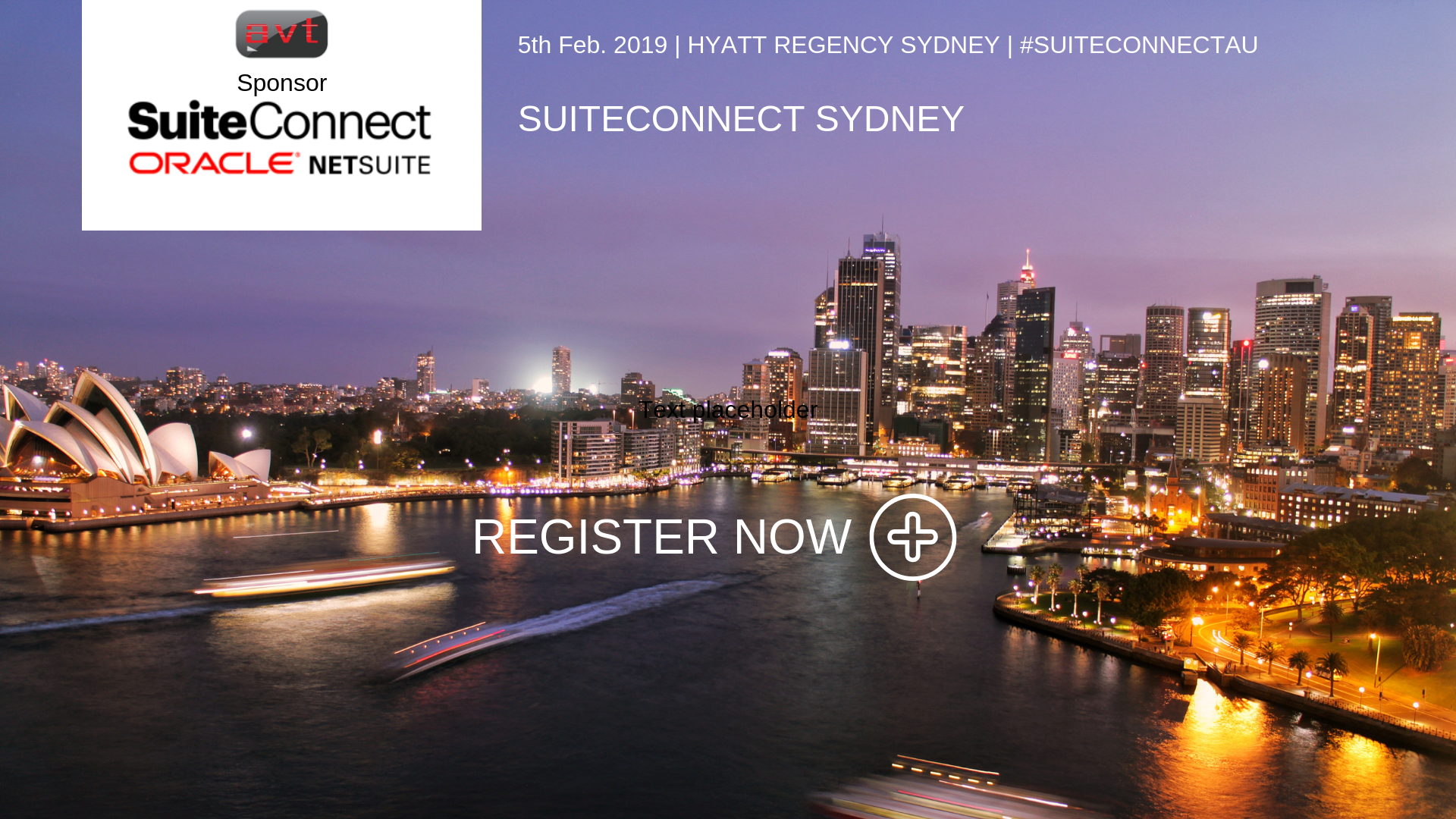 Oracle NetSuite SuiteConnect Sydney 2019 AVT Oracle NetSuite Partner