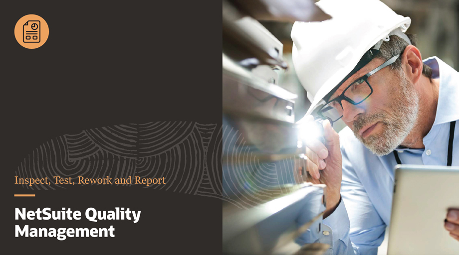 Data Sheet NetSuite Quality Management