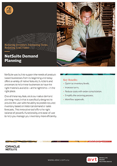 AVT NetSuite Demand Planning Module DS