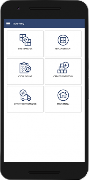 WMS Inventory Menu