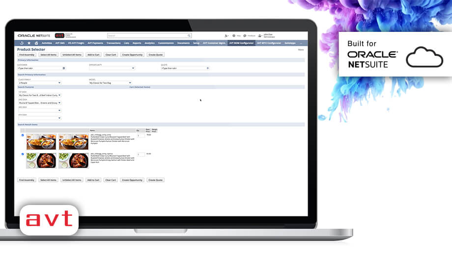 AVT Product Configurator & CPQ for NetSuite