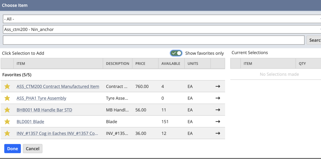 NetSuite Release 2024.1 - User Interface Favourites