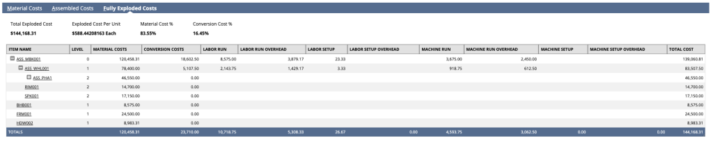 NetSuite Release 2024.1 - Costed Bill of Materials SuiteApp