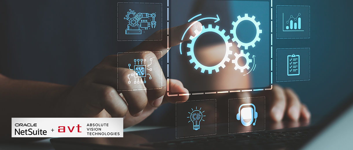 Man use laptop with virtual automation technology to automate business tasks